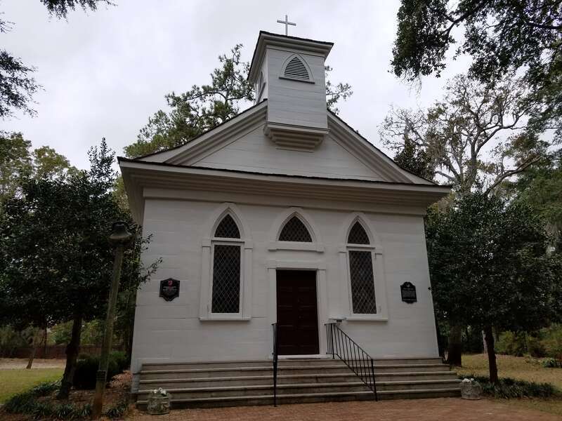 Mount Lebanon Chapel and Cemetery, also known as Lebanon Chapel, is a historic Episcopal chapel and cemetery located on SR 1411 in Wrightsville Beach, New Hanover County, North Carolina.