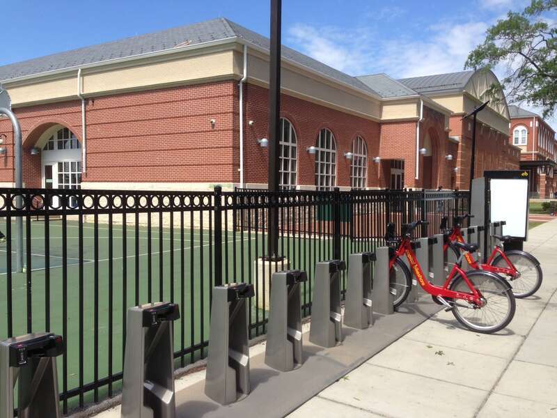 Capital Bikeshare station installed at Neal St &amp; Trinidad Ave NE, adjacent to the Wheatley Education Campus.