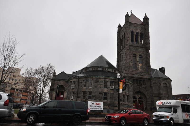 The former Trinity Methodist Episcopal Church, New Britain, Connecticut.