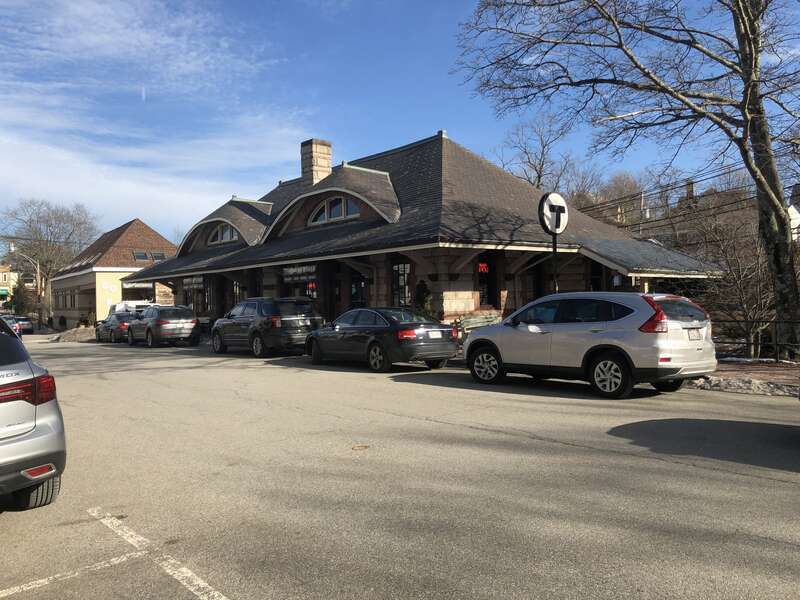 Newton Centre Station Diner from Union Street