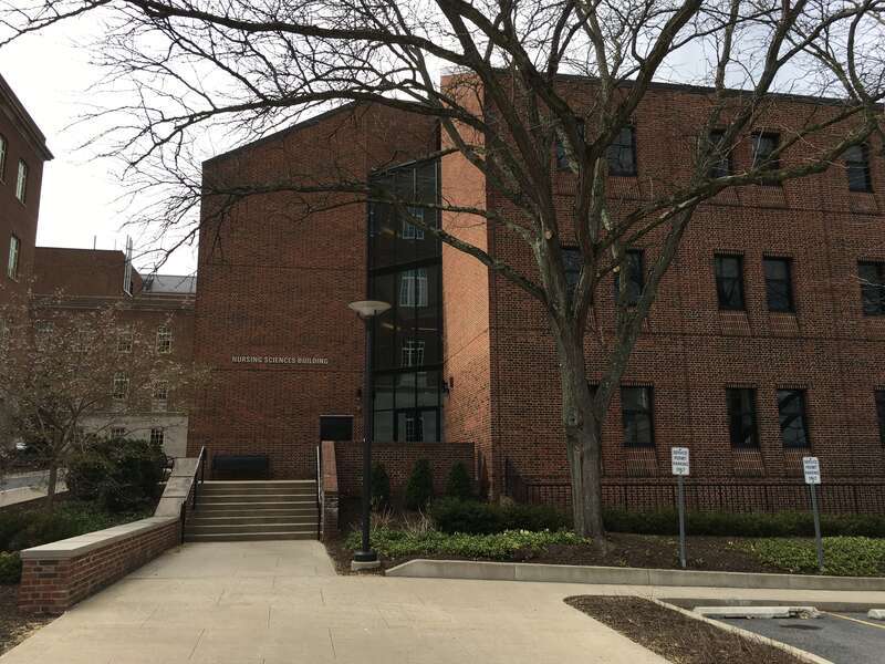 The Nursing Sciences building at the University Park campus of Penn State University, near College Avenue.