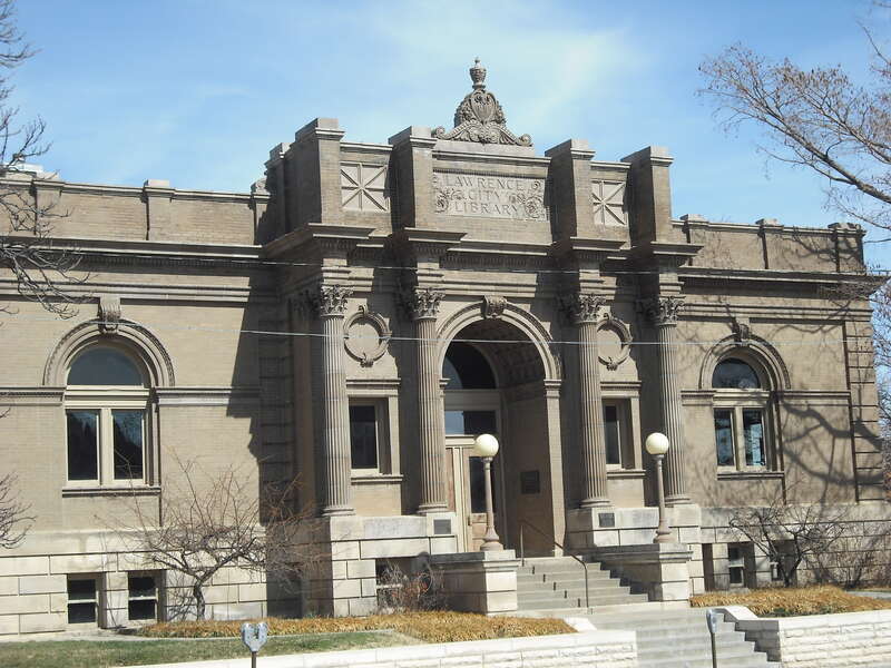 Old Lawrence City Library located at 9th &amp; Vermont.  On NRHP.