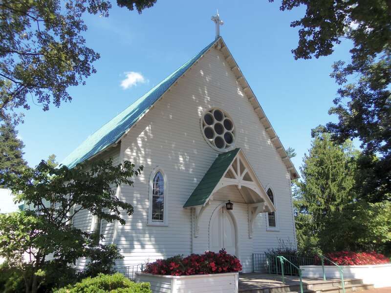 The former Saint Rose of Lima Catholic Church in Gaithersburg, Maryland.  It is on the grounds of the present church, which is next door.