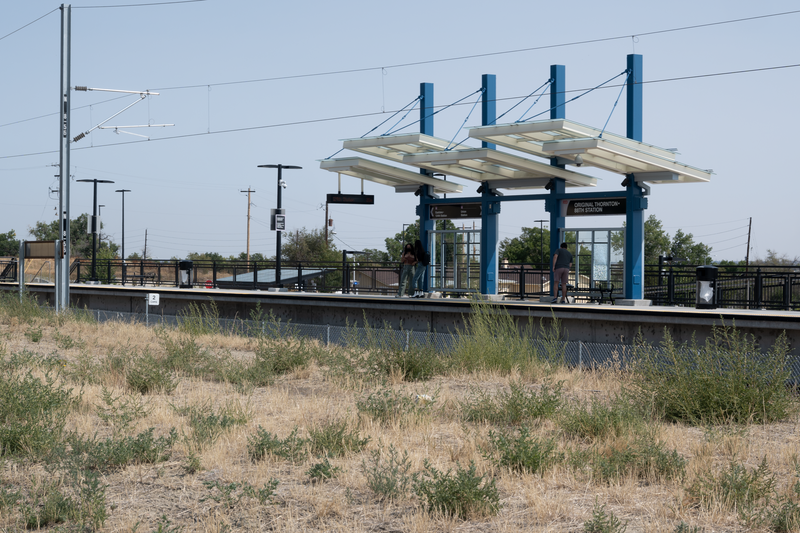 Original Thornton &amp; 88th RTD station viewed from southwest.