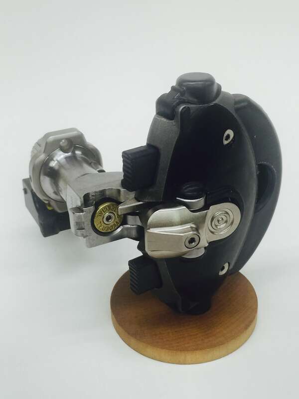 First article production, shown with open action and .38 special in chamber.