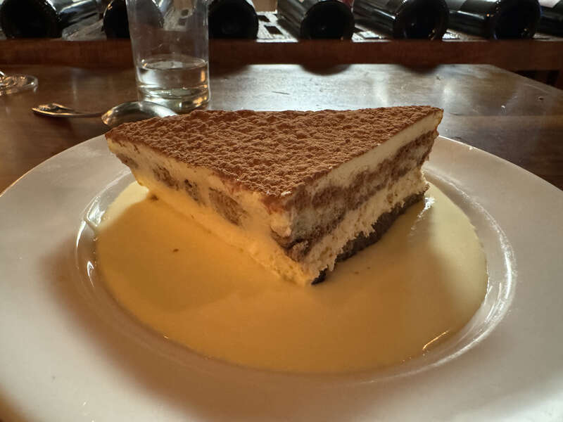 Tiramisu at Pasta Prego, California