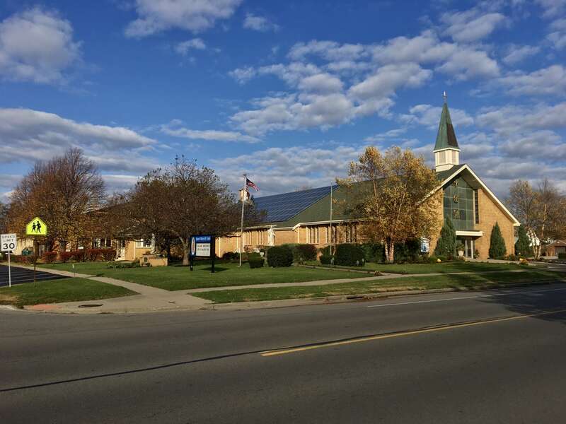 Queen of Martyrs RC Church, Cheektowaga, New York, November 2019. Architect: Backus, Crane &amp; Love.