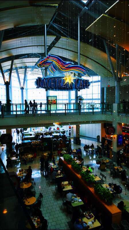 Tanforan isn't as big as you might think.

Tanforan's food court refers back to its history as a horse racing venue.