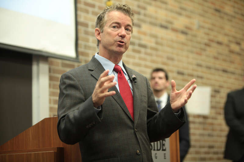 U.S. Senator Rand Paul speaking with supporters on his "The Iowa 10,000 College Tour!" at the UPS Auditorium at Morningside College Sioux City, Iowa.

Please attribute to Gage Skidmore if used elsewhere.