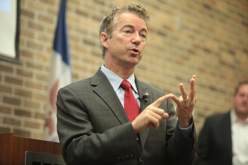 U.S. Senator Rand Paul speaking with supporters on his "The Iowa 10,000 College Tour!" at the UPS Auditorium at Morningside College Sioux City, Iowa.

Please attribute to Gage Skidmore if used elsewhere.