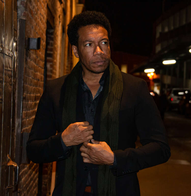 Rico E. Anderson outside the Pasadena International Film Festival in 2018
