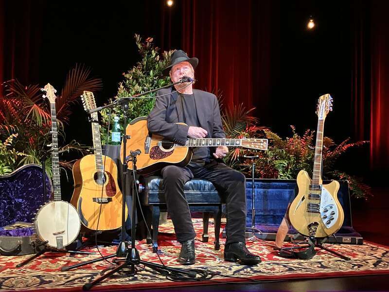 Roger McGuinn solo performing in Florence, South Carolina (May 24, 2024).