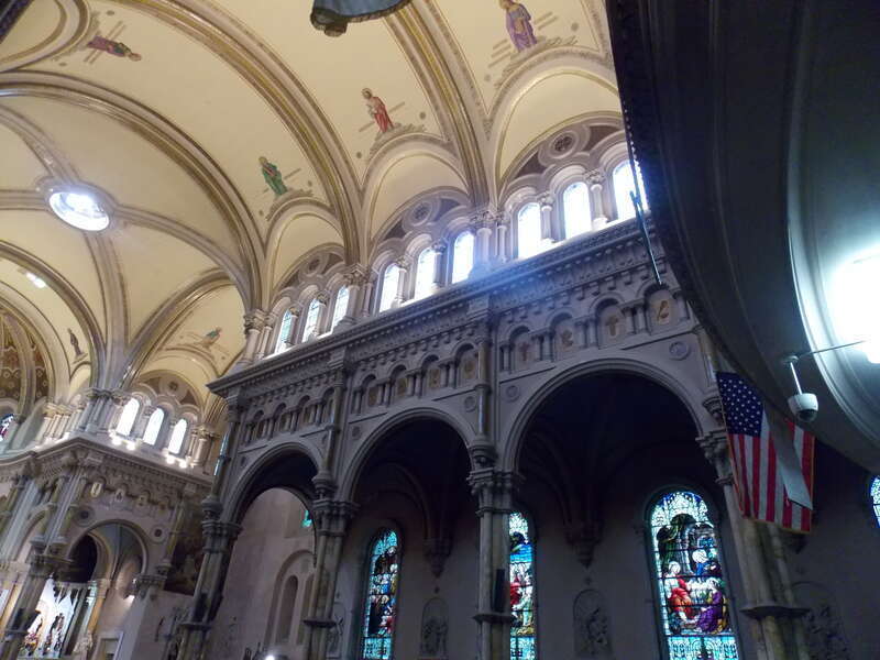 The interior of Saint Nicholas of Tolentine Catholic Church in Atlantic City, New Jersey.