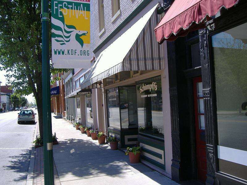 View of Schimpff's Confectionery from the north, in the Old Jeffersonville Historic District in Jeffersonville.