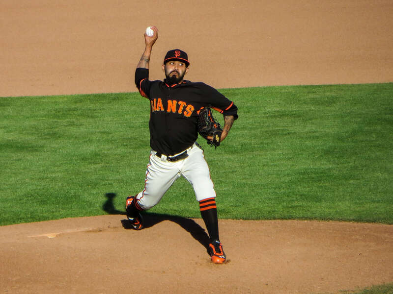 Sergio Romo Pitching a Spring Training Game
