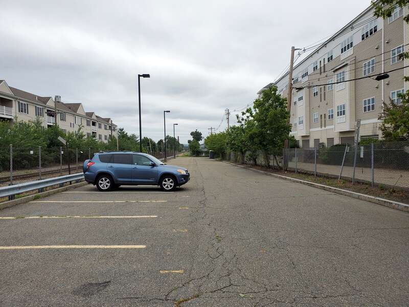 The south parking lot at Norwood Depot in July 2021