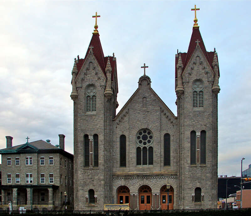 St. Nicholas of Tolentine Church (Catholic) on the NRHP since February 2, 2001. At 1409 Pacific Ave., Atlantic City, New Jersey, just a few blocks south of the Church of the Ascension which is also on the NRHP, and a block or so off the boardwalk.