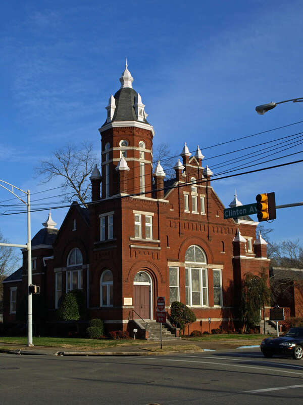 Temple B'Nai Shalom in Huntsville, Alabama, listed on the National Register of Historic Places.