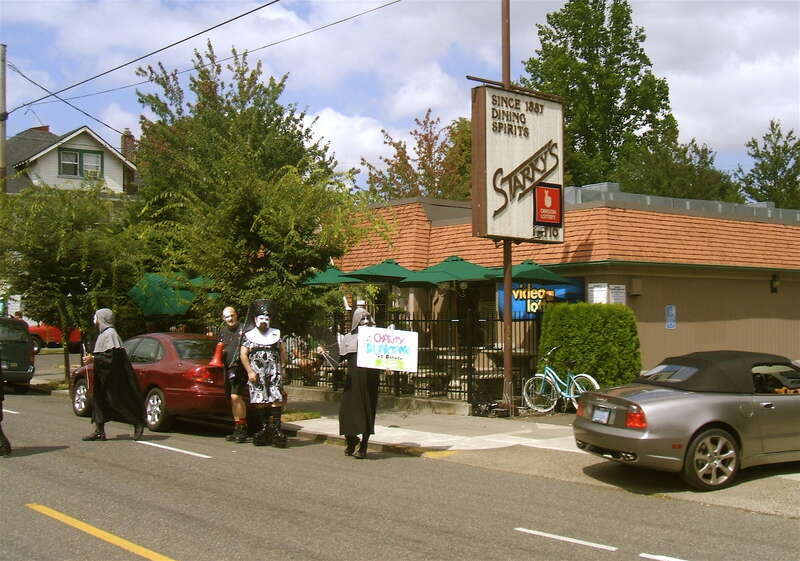 The Sisters were tireless promoters of the Studs &amp; Suds event, drumming up business like crazy. I actually saw them talk a bicyclist into pulling in and paying for his bike to be washed. I'm not making this shit up.