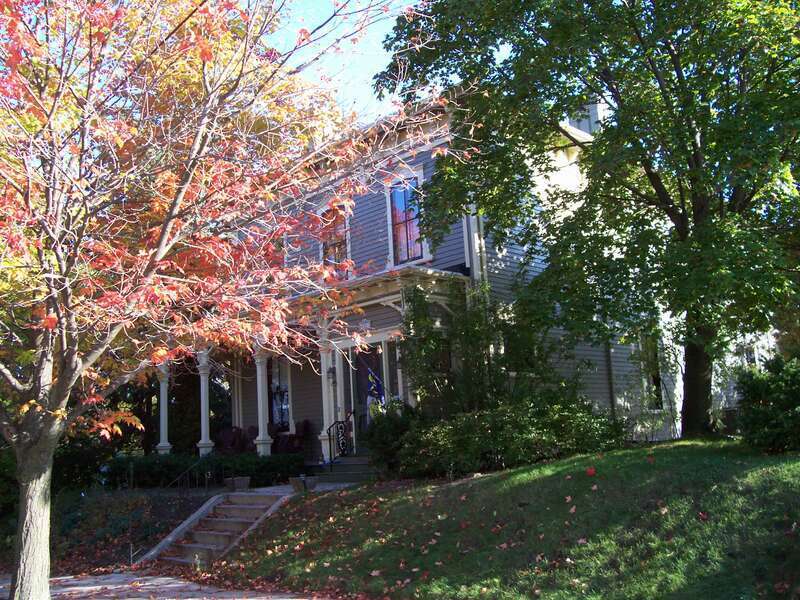 Looking southeast at the the w:Thomas M. and Bridget Blackstock House in w:Sheboygan, Wisconsin. It is listed on the National Register of Historic Places.