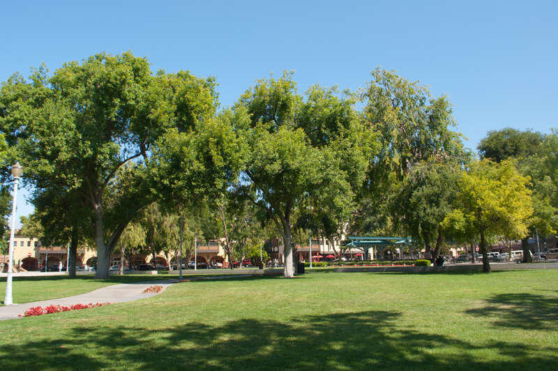 Todos Santos Plaza is the center point for the city of Concord, located 30 miles northeast of San Francisco.
The city was founded in 1869 by three men who are the "Todos Santos" - Don Salvio Pacheco, his son Don Fernando Pacheco, and son-in-law Don