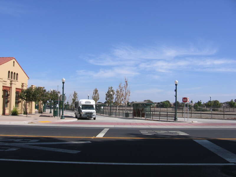 The Tracy Transit Center in Tracy, California, USA.