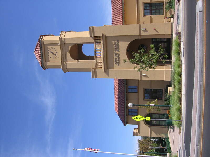 The Tracy Transit Center in Tracy, California, USA.