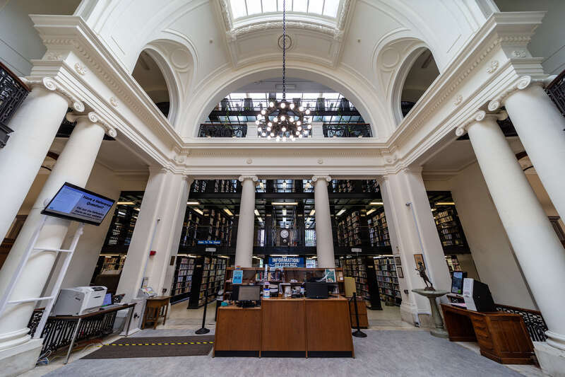 Interior of Utica Public Library, New York