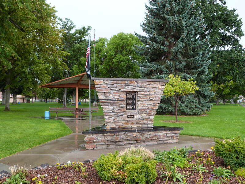Vietnam veterans memorial in City Park in Twin Falls, Idaho, United States.