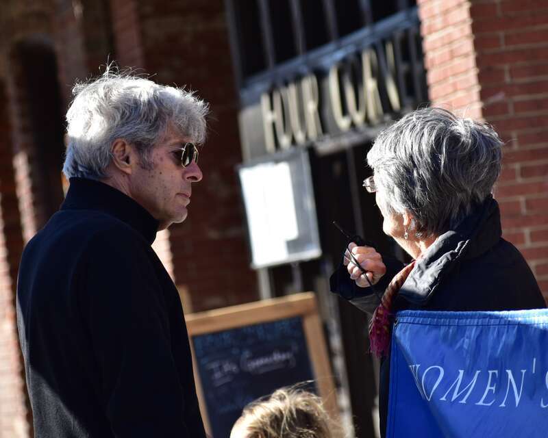 Over 50 people gather at Peace and Justice Plaza across the street from UNC-Chapel Hill to protest actions that might lead to a war with Iran.