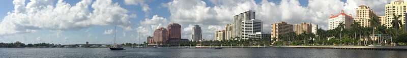 West Palm Beach - Waterfront - Intracoastal Waterway &amp; Downtown Skyline - Panorama