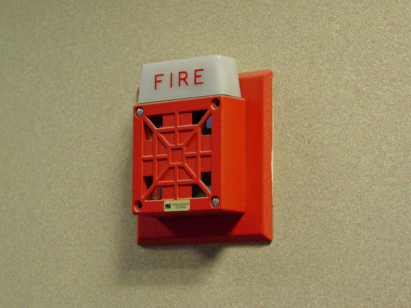 Wheelock 7002T fire alarm horn/strobe at Zane Showker Hall, a building on the campus of James Madison University in Harrisonburg, Virginia.
Alternate version of same photo:
<a