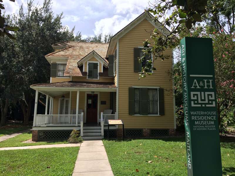 This photo is of the front of the house that was built by William H Waterhouse in 1884