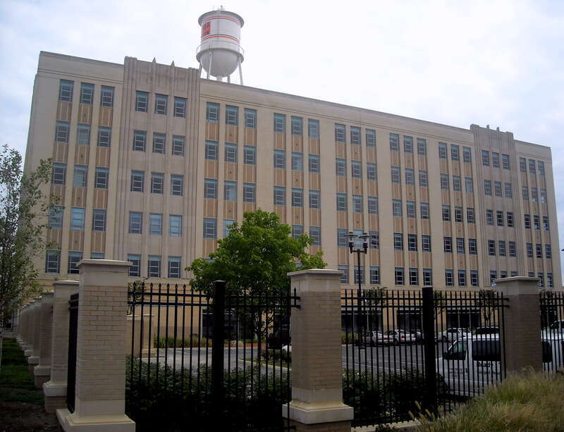 The old Woodward &amp; Lothrop Service Warehouse located at 131 M Street, NE in the NoMa neighborhood of Washington, D.C. Designed by Abbott, Merkt &amp; Co. in 1937, the building is an example of Streamline Moderne architecture and is listed on the