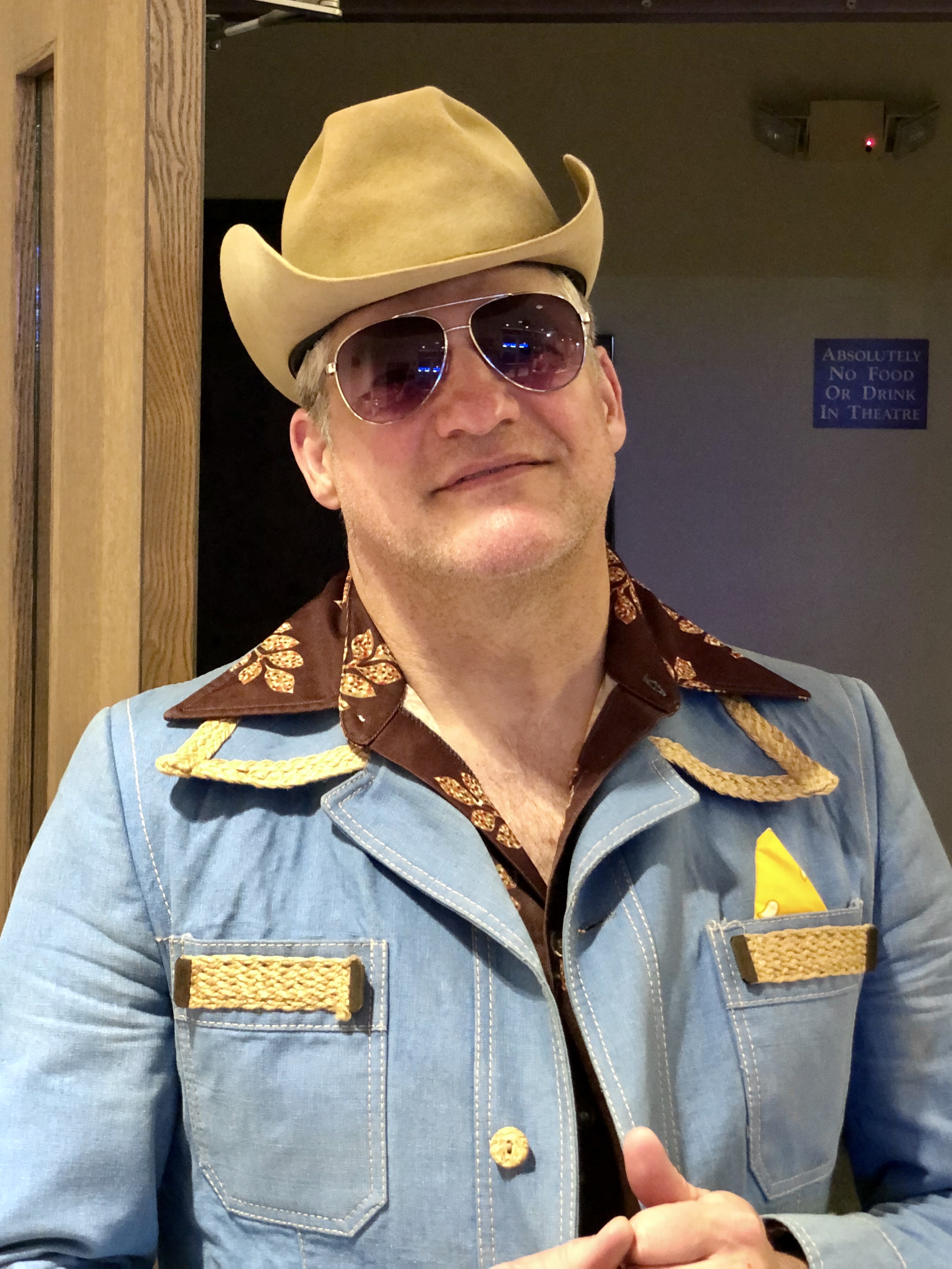 Paul Harris (a.k.a. "Digger Cleverly") posed after The Cleverly's Jackson TN concert on 24 October 2019.