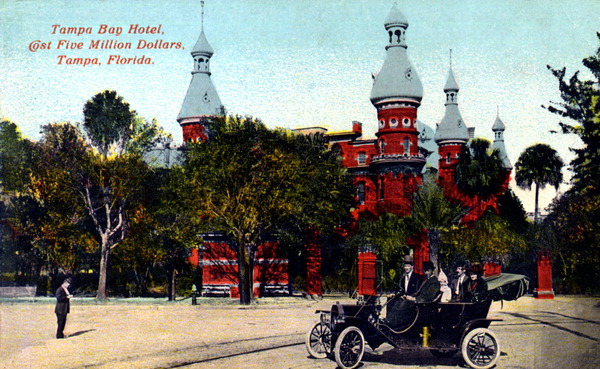 Persistent URL: http://floridamemory.com/items/show/162424
PC6069
Local call number: PC4484
Title: "Tampa Bay Hotel, Cost Five Million Dollars, Tampa, Florida"
Date: ca. 1910
Physical descrip: 1 postcard - col. - 9 x 14 cm.
Series Title: