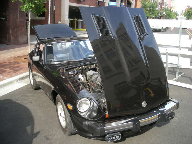 A 1978 Datsun 280Z "Black Pearl" at the 2014 Rolling Sculpture Car Show in Ann Arbor, Michigan (United States).