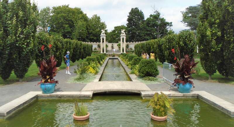 Untermyer Park and Gardens is a historic 43-acre (17 ha) city public park, located in Yonkers, New York in Westchester County, just north of New York City.  The park is a remnant of Samuel J. Untermyer's 150-acre (61 ha) estate "Greystone".  The park