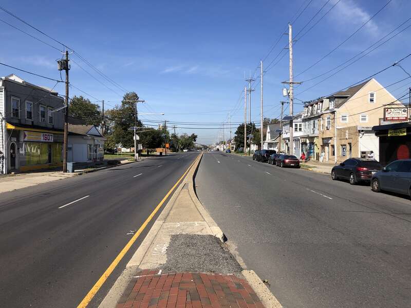 View north along U.S. Route 206 (South Broad Street) between New Cedar Lane and Annabelle Avenue/Cedar Lane in Hamilton Township, Mercer County, New Jersey