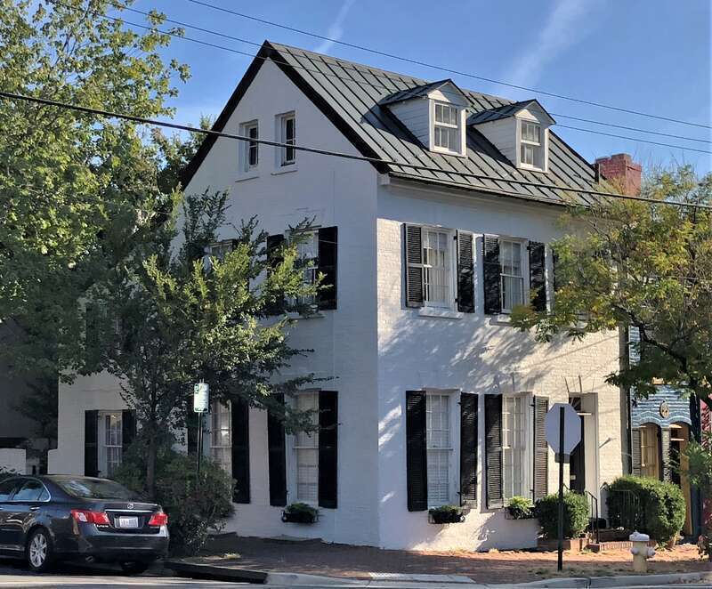 300 North St. Asaph Street at the corner of Queen Street in Old Town Alexandria, Virginia.