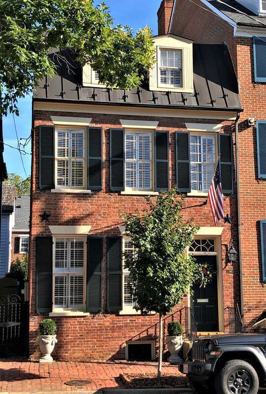 607 Queen Street' between North St. Asaph and North Washington Streets in Old Town Alexandria, Virginia.