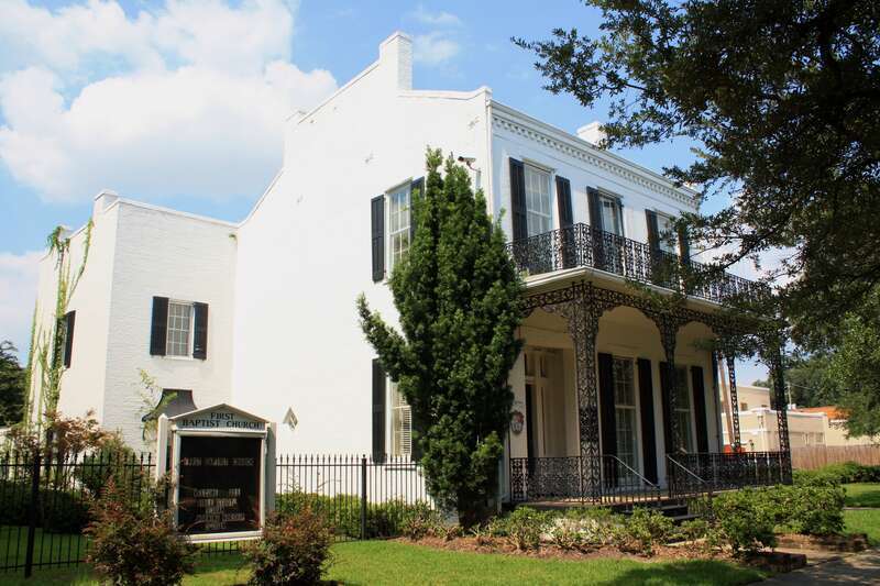 Admiral Raphael Semmes House at 804 Government Street in Mobile, Alabama.  On the National Register of Historic Places.