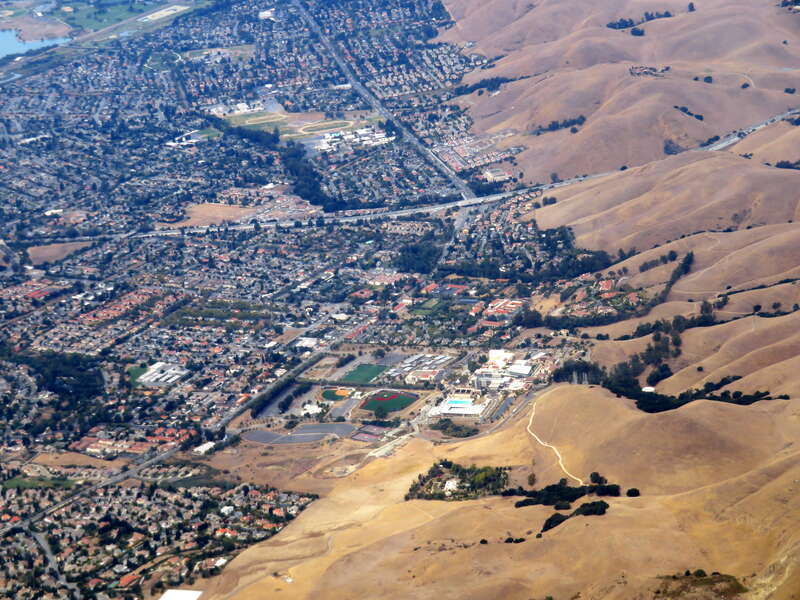 Aerial view of Ohlone College in September 2019