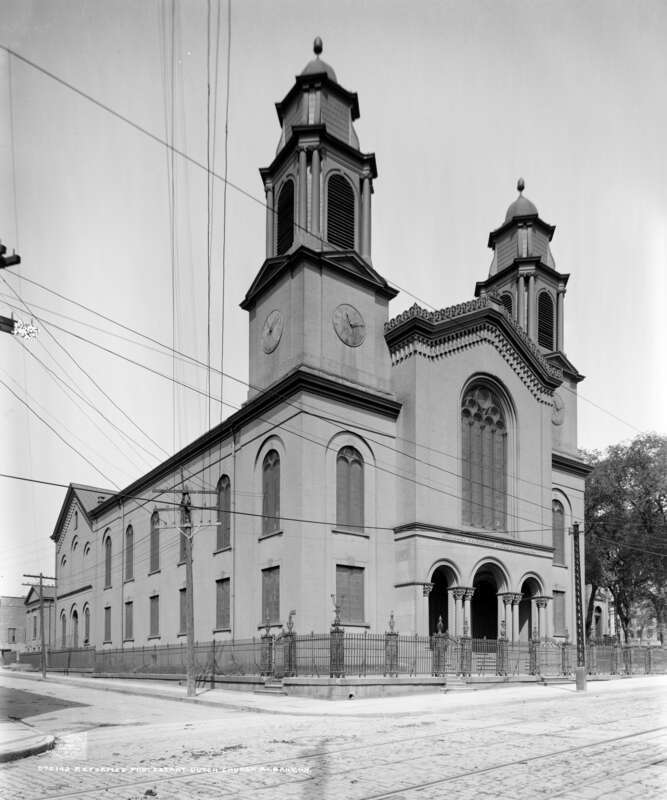 Exterior of the First Church in Albany on North Pearl Street in Albany, New York United States