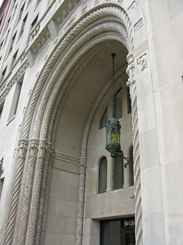 Entrance to the American Building in Over-the-Rhine.