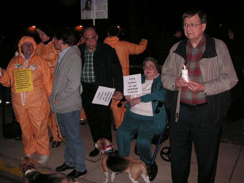 Anti-torture rally at Condoleeza Rice speech in St. Louis Park on November 8, 2009