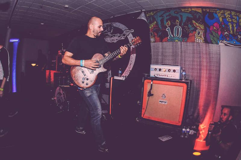 American melodic hardcore band As Friends Rust performing at The Fest 14 at The Wooly in Gainesville, Florida on October 31, 2015. Pictured: James Glayat.