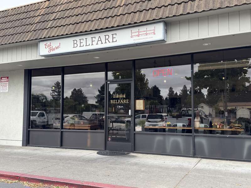 The exterior of Belfare, Petaluma, California