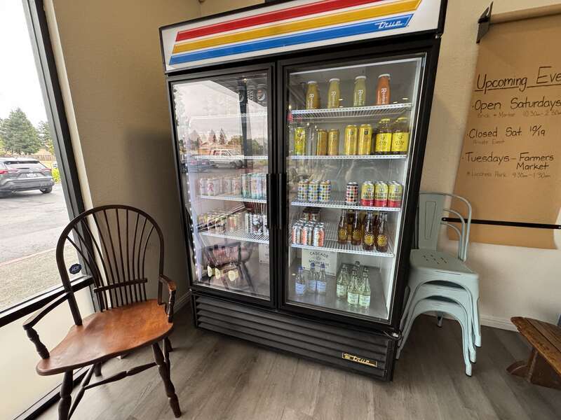 Drink fridge at Belfare, Petaluma, California