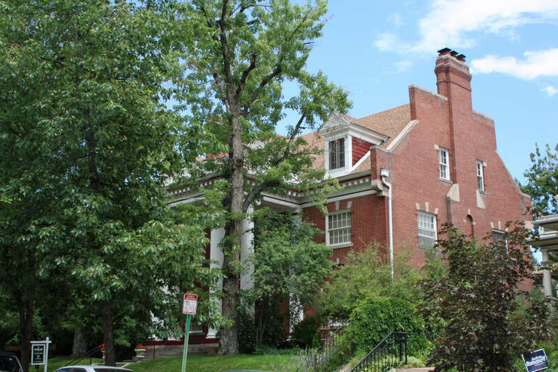 The Bennett-Field House, located at 740 Clarkson Street in Denver, Colorado. The house is listed on the National Register of Historic Places.